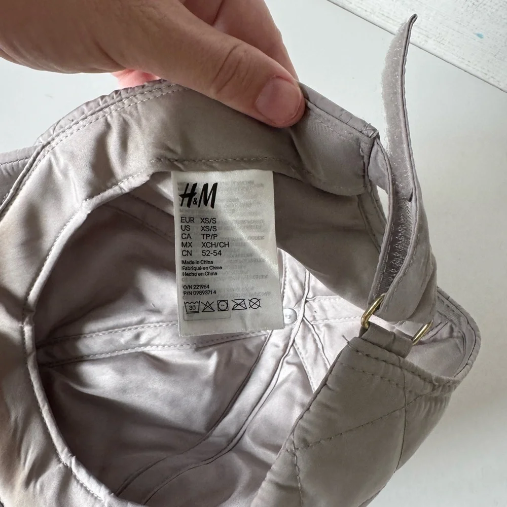 H&M Quilted Taupe Cap